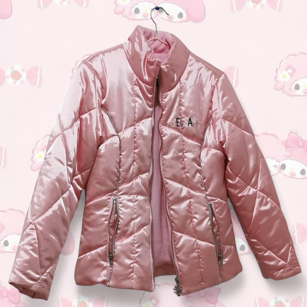 dELiA*s 🌸 Metallic Bubblegum Pink Puffer Jacket